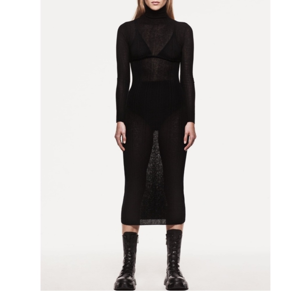 Zara Ribbed wool dress, Medium - Picture 3 of 8